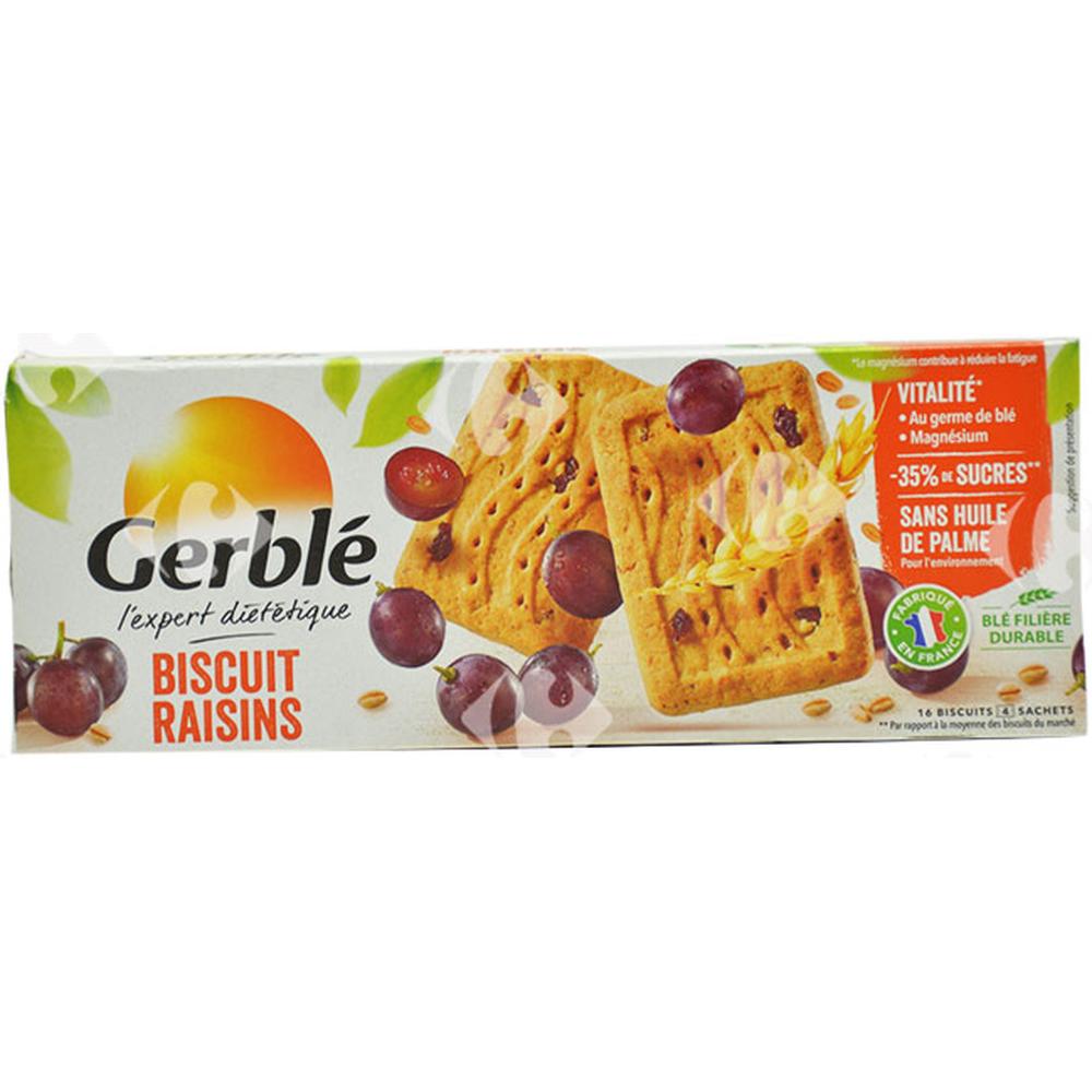[390547] Biscuits Digestive aux Raisins Gerblé 270g.