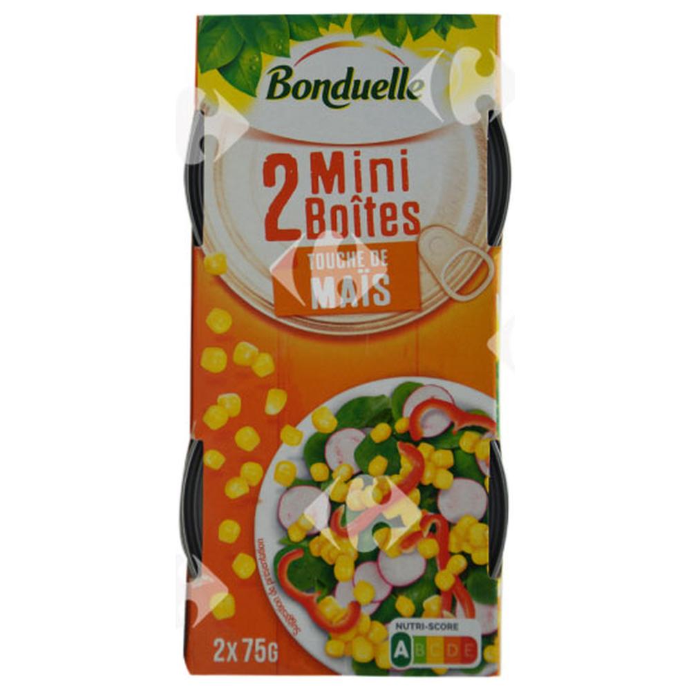 2 Mini Boîtes de Maïs Bonduelle 2x75g.