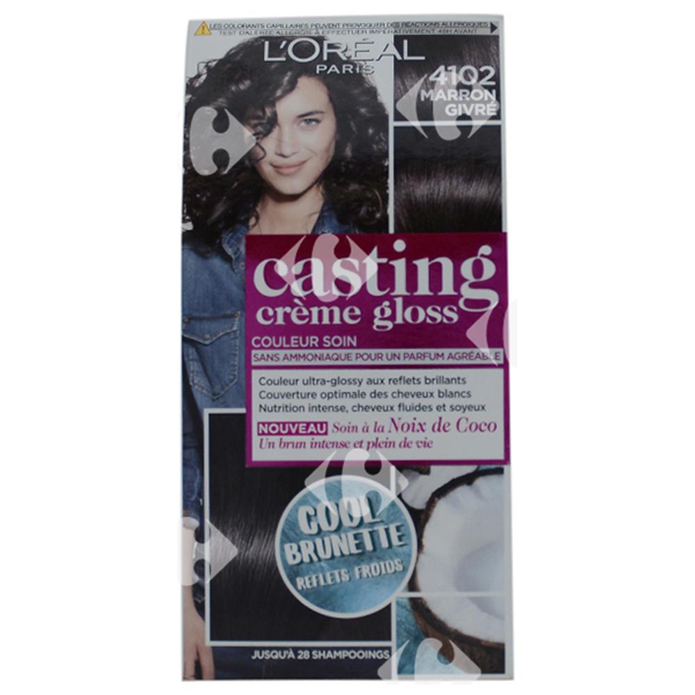 Coloration Crème Gloss Chestnut 410 sans Ammoniaque Casting.