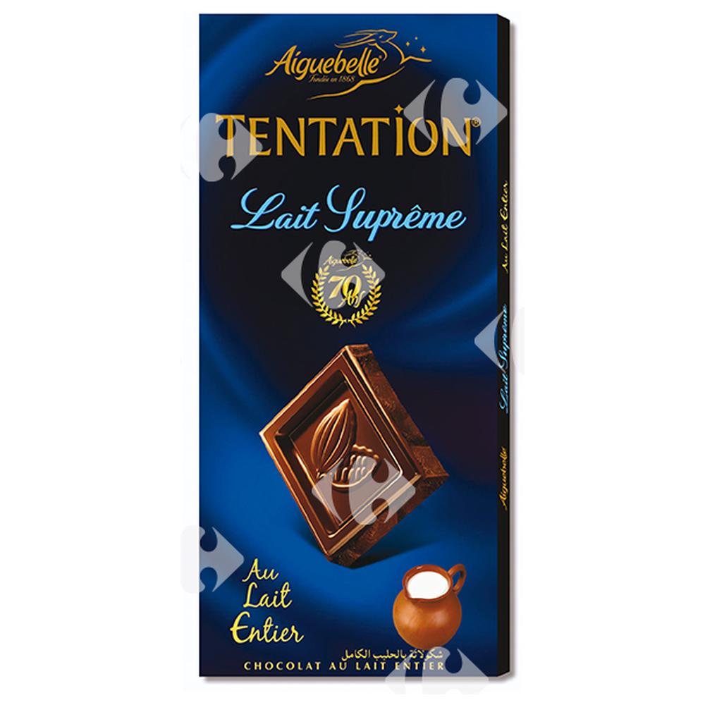 Tablette de Chocolat au Lait Supreme Tentation 100g