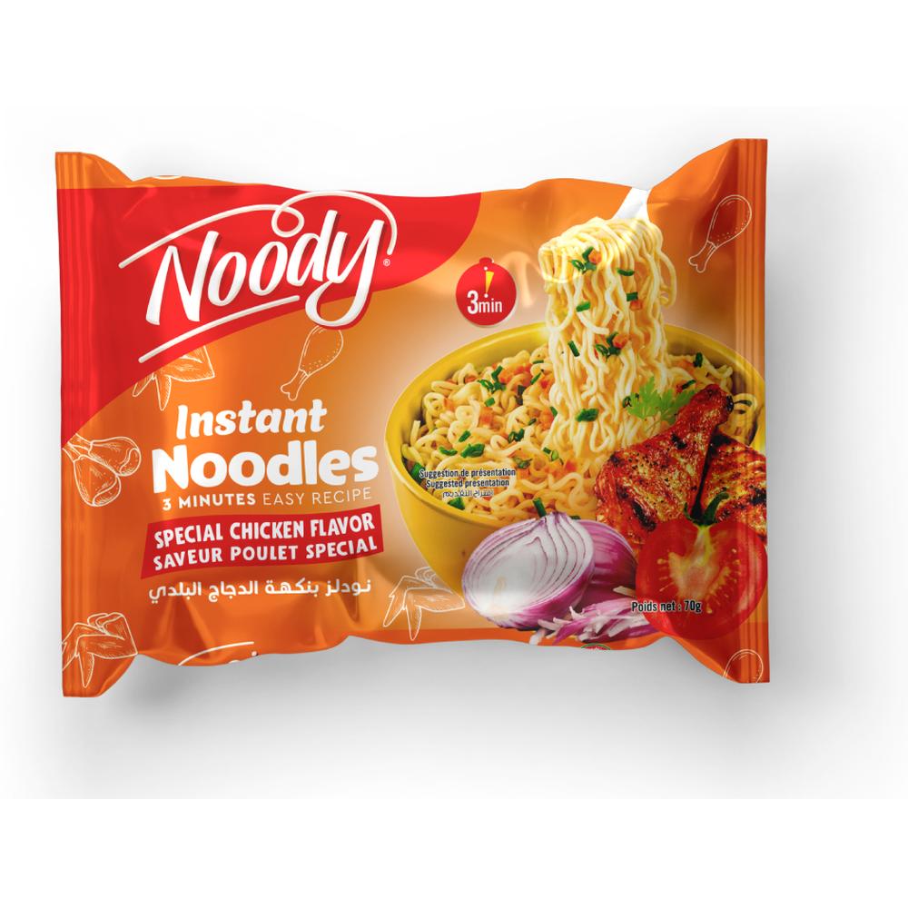 Lot nouilles saveur poulet spécial Noody 5x70g.