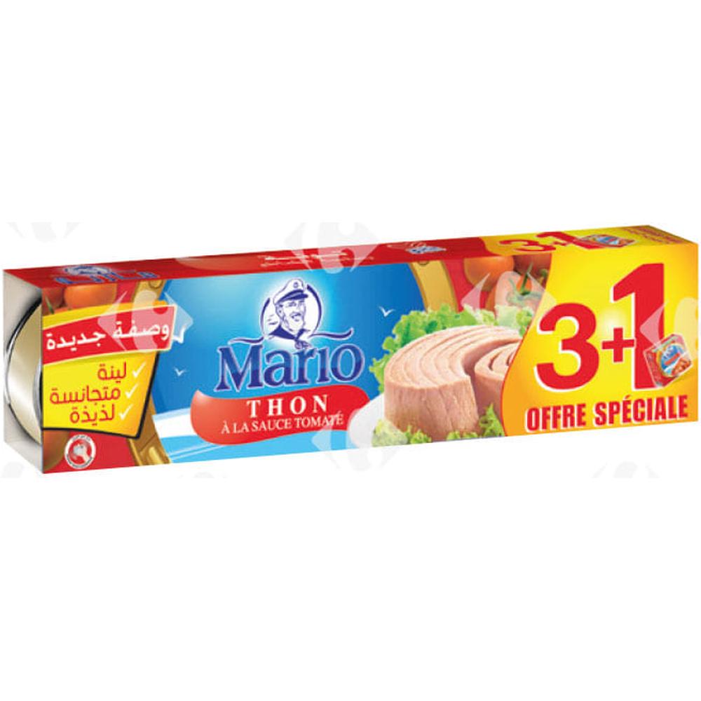 [597276] Lot de 4 Thons Sauce Tomate Mario 80g (4ème Gratuit)