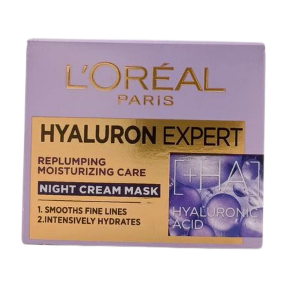 Crème Soin Nuit Hyaluron Acid Skin Expert L'Oréal Paris 50ml.