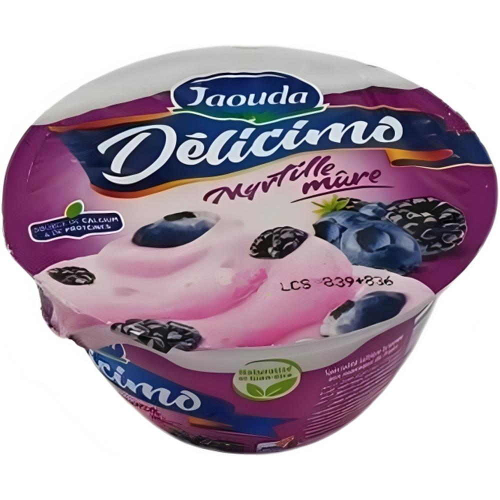 [667115] Yaourt Brassé Myrtille Mûre Delicimo Jaouda 140g.