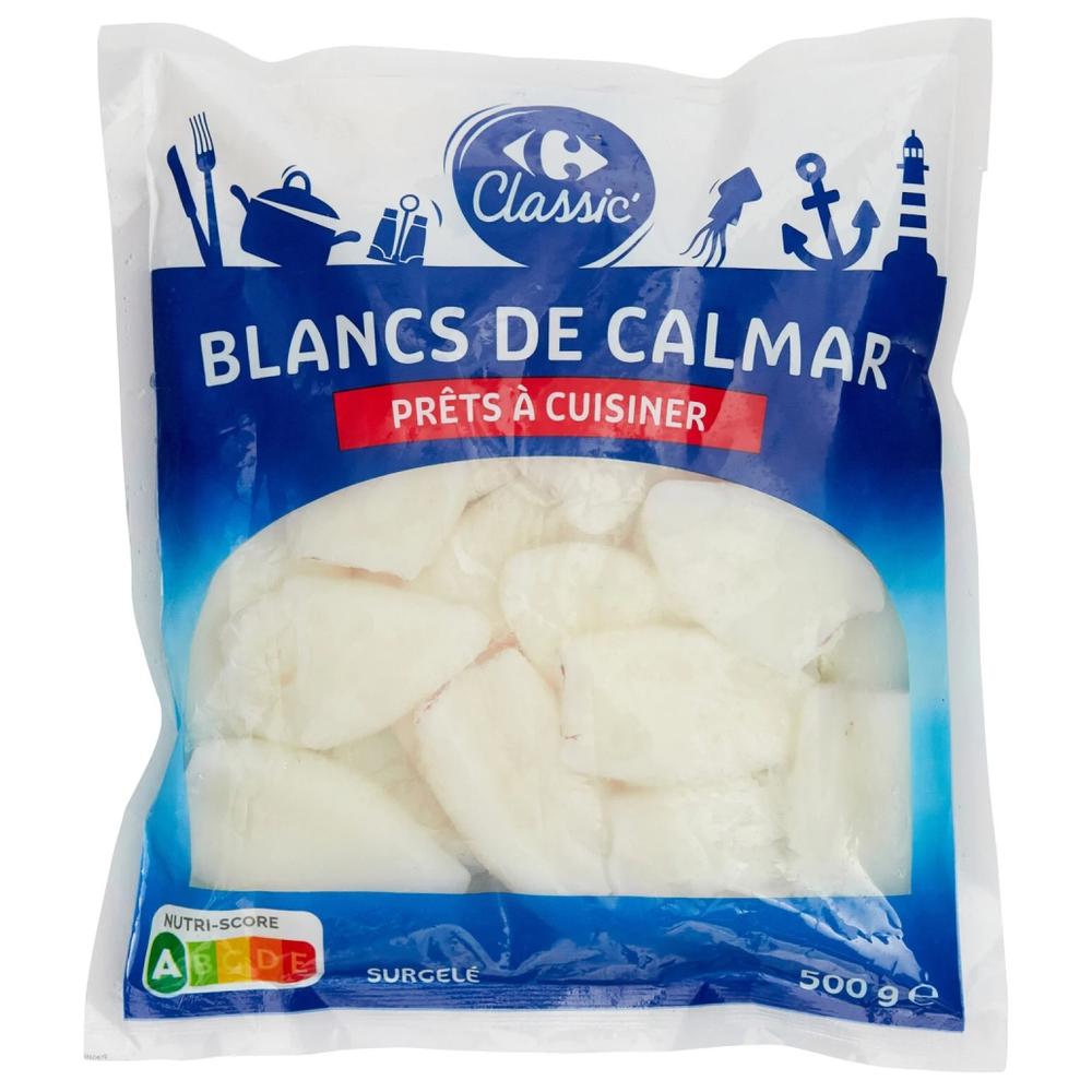 [709887] Blancs de Calamars en Tubes Carrefour Classic 500g.