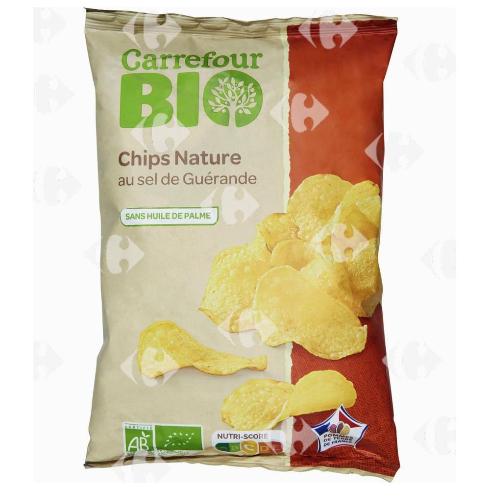 [666886] Chips Bio Nature au Sel de Guérande Carrefour Bio 125g.
