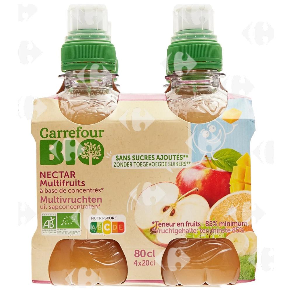 [665218] Pack Nectar Bio Multifruits Carrefour Bio 4x20cl