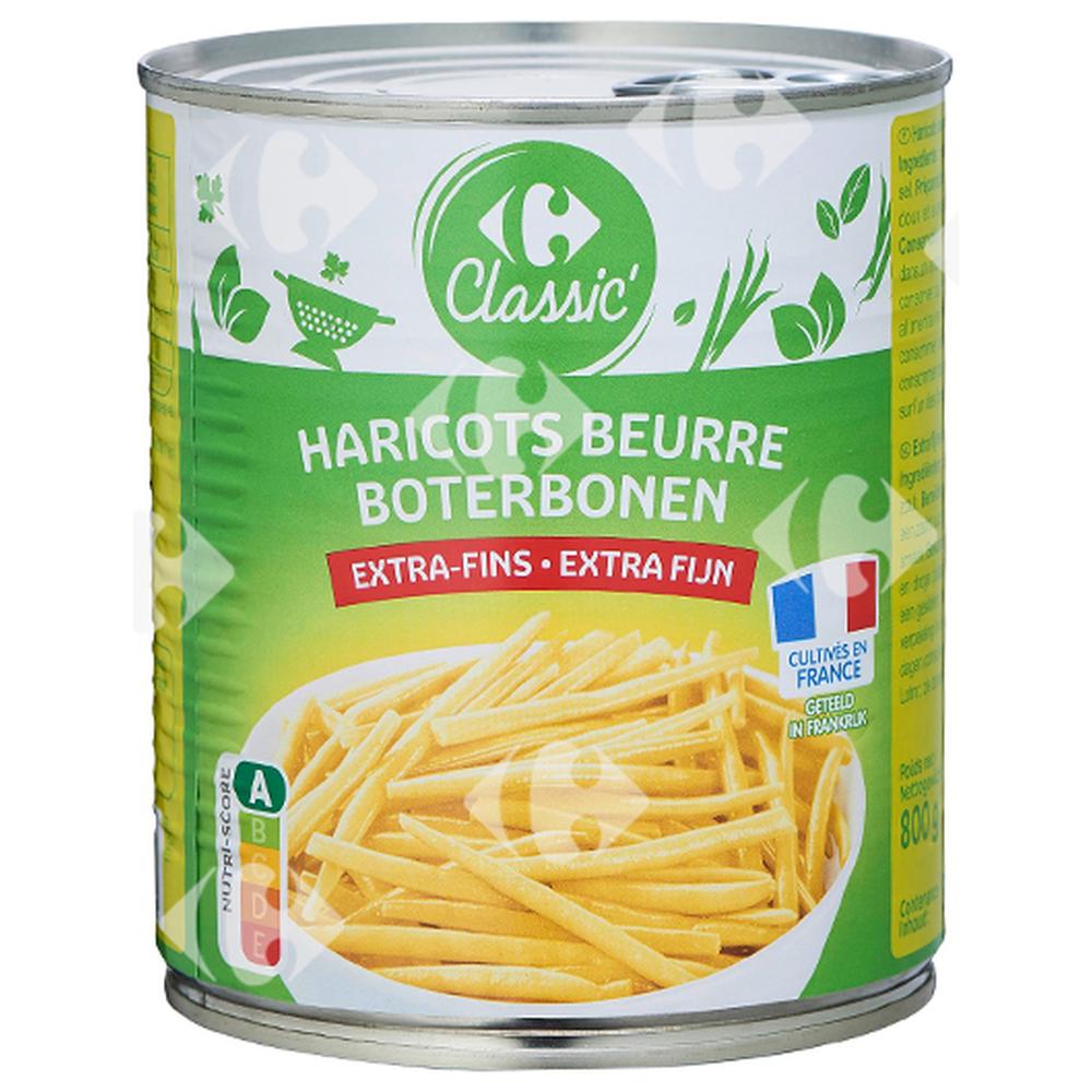 [413670] Haricot Beurre Extra Fin Carrefour 800g.