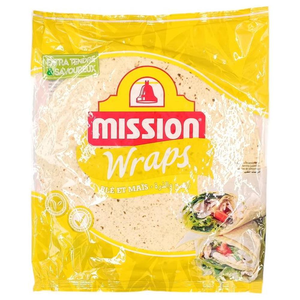 [637133] Tortillas Wraps de Maïs Mission 6 unités 420g.