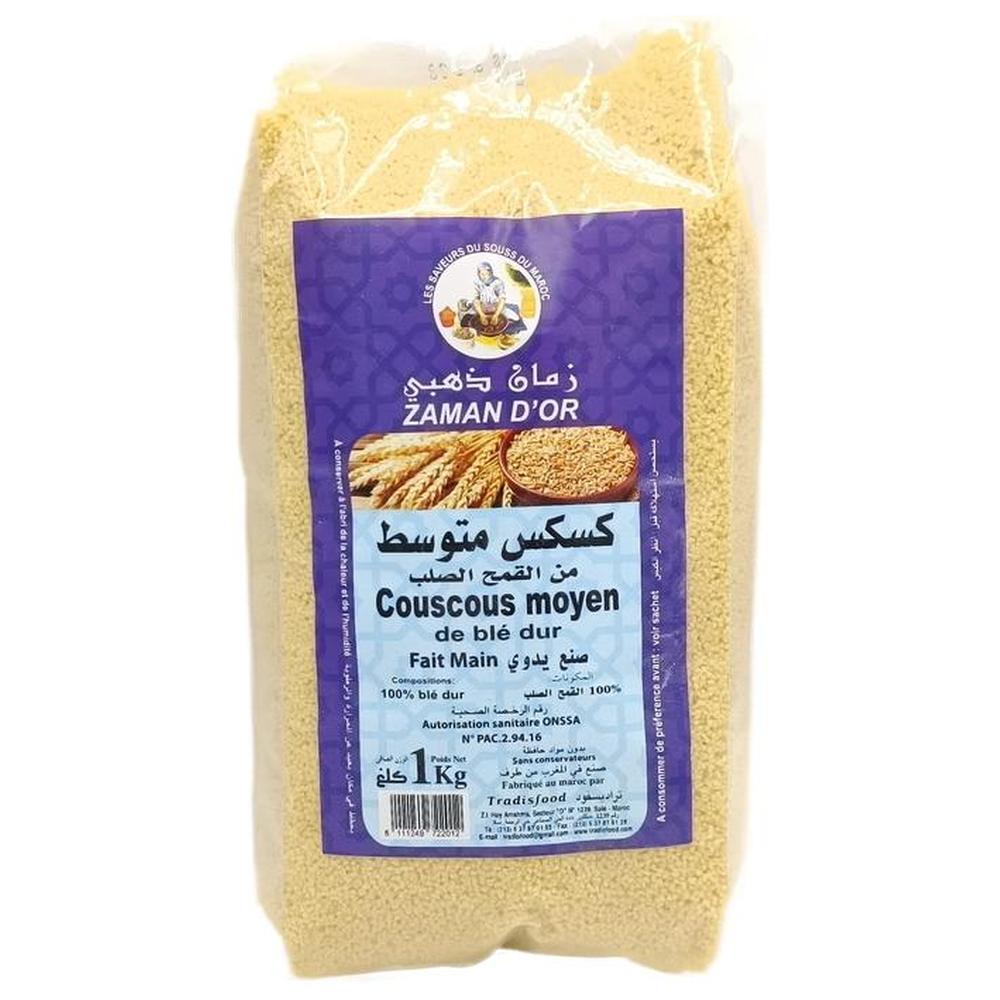 [537587] Couscous de Blé Dur Moyen Zaman d'Or  1kg.