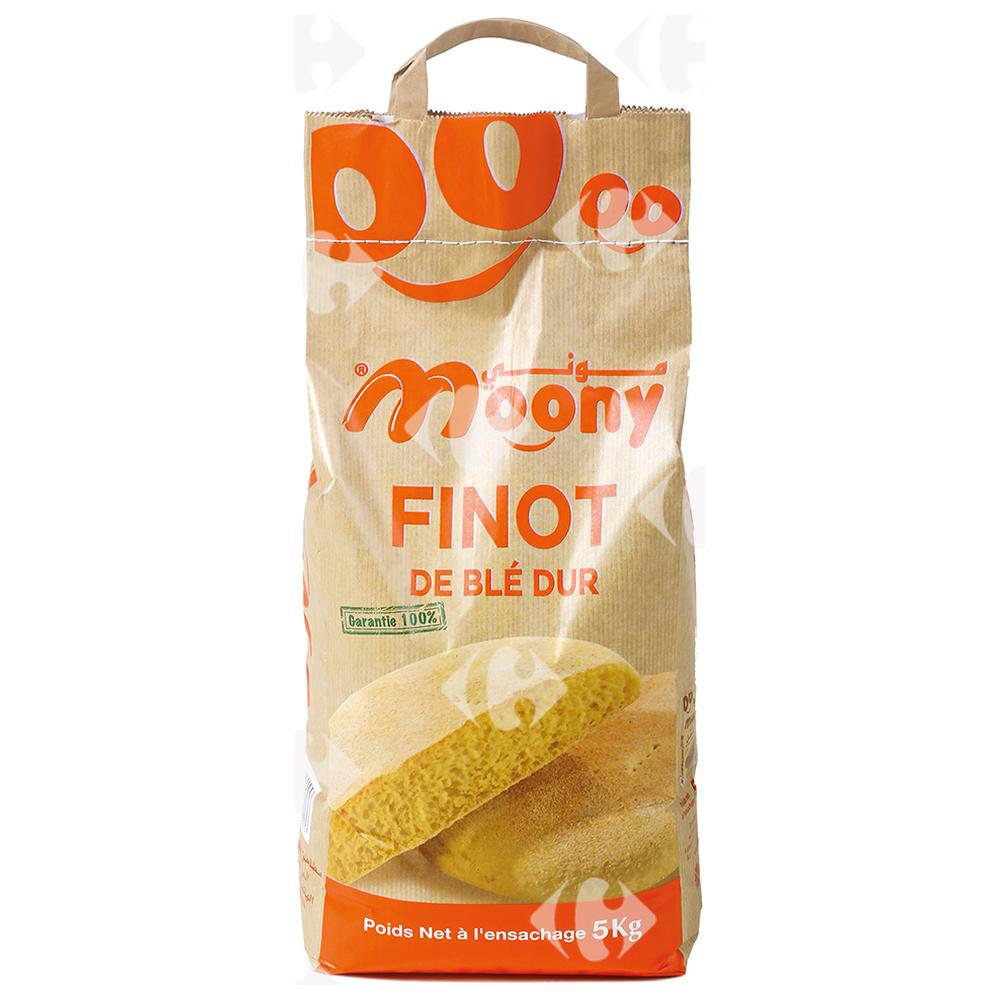 [532945] Farine Finot De Blé Dur Moony 5KG.