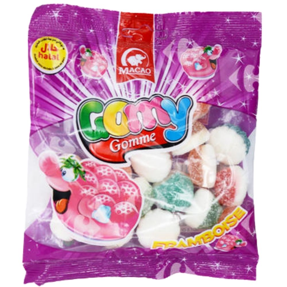 [602] Gommes Framboise Gomy Macao 100G