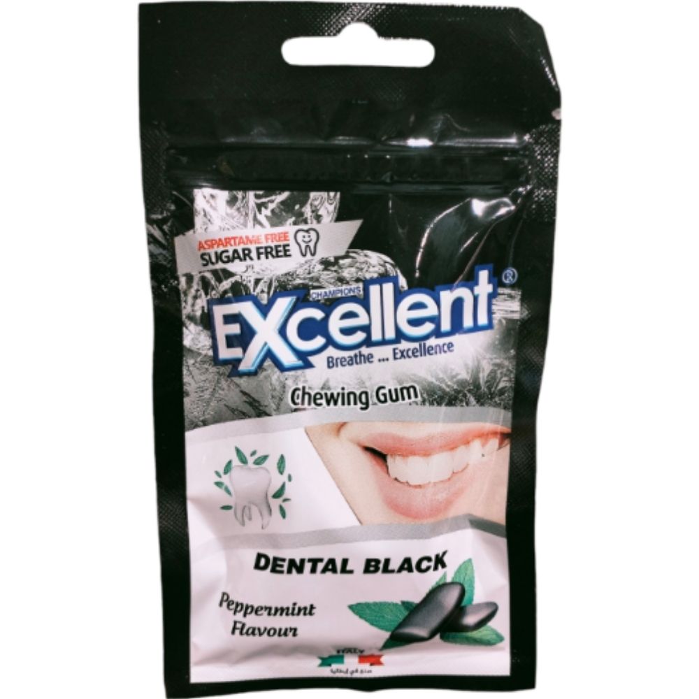 [732128] Chewing Gum Noir Sans Sucre Zip Excellent 28 g
