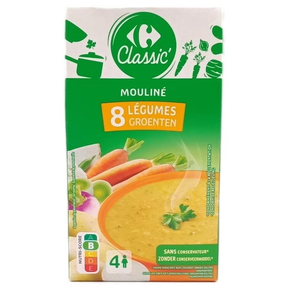 [644141] Soupe Mouliné aux 8 Légumes Carrefour 1L.