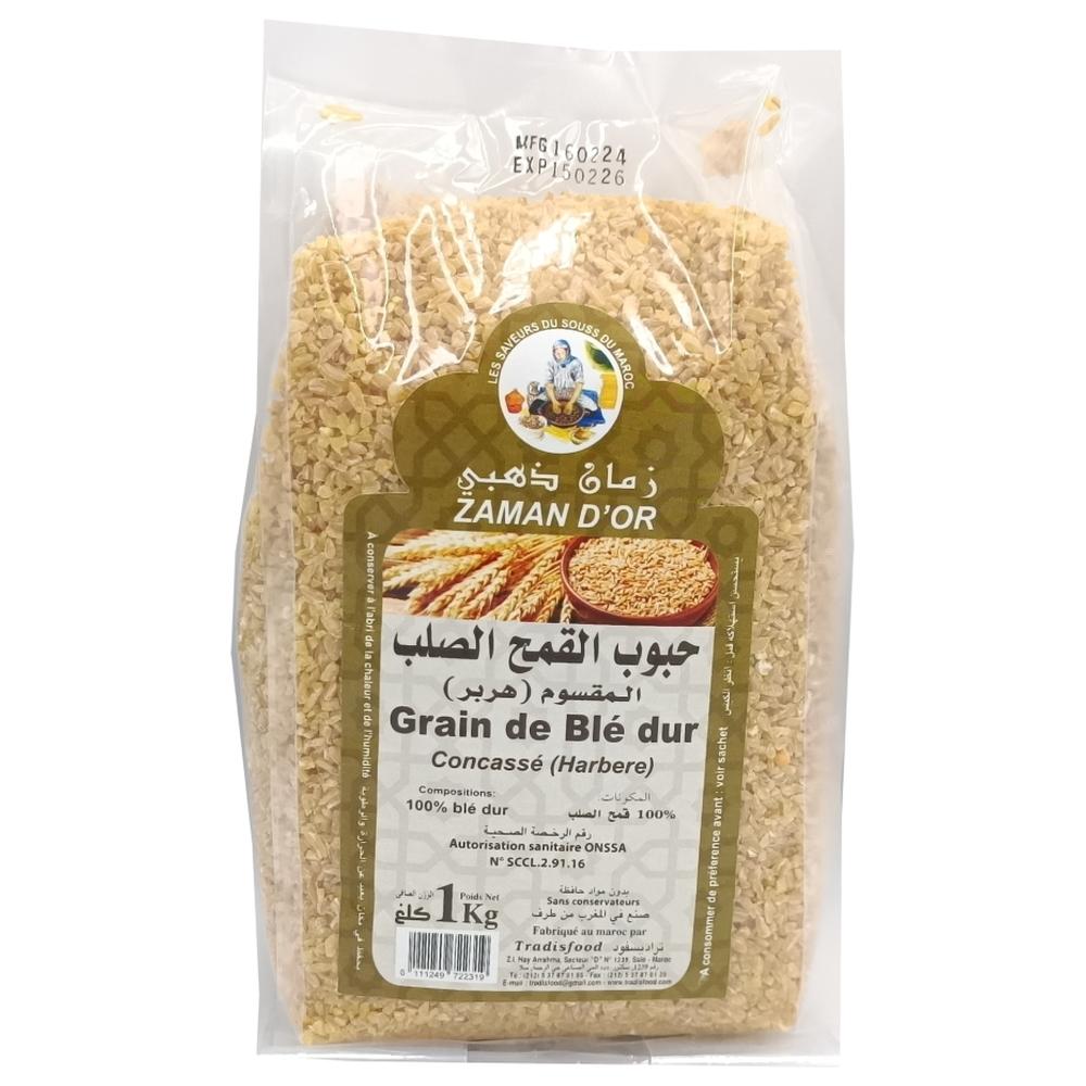 [538557] Graines de Blé Dur Concassé Zaman d'Or 1kg.