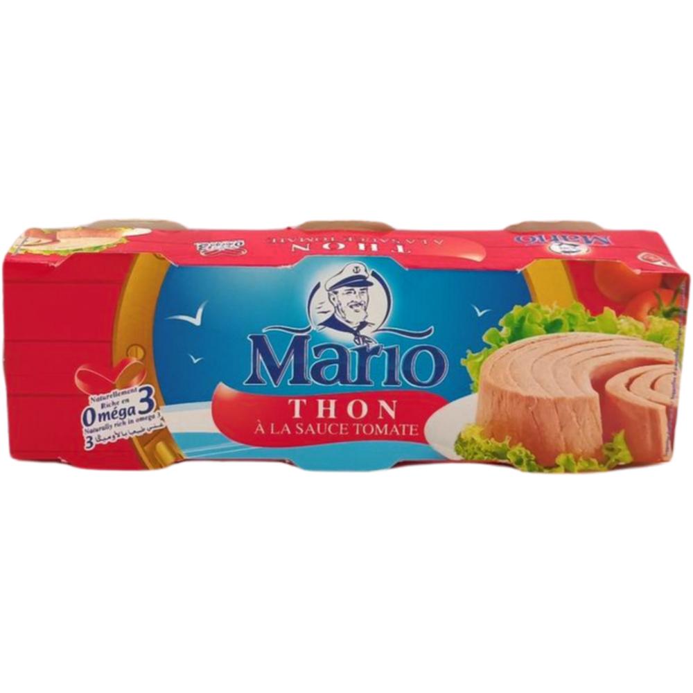 Conserves de Thon à la Sauce Tomate Mario 3 unités de 80g.