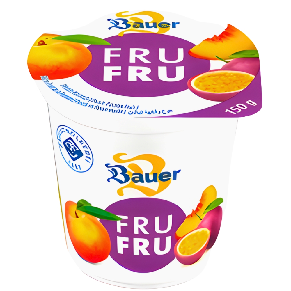 Yaourt Fruits Mix Pêche-Passion Bauer 150g
