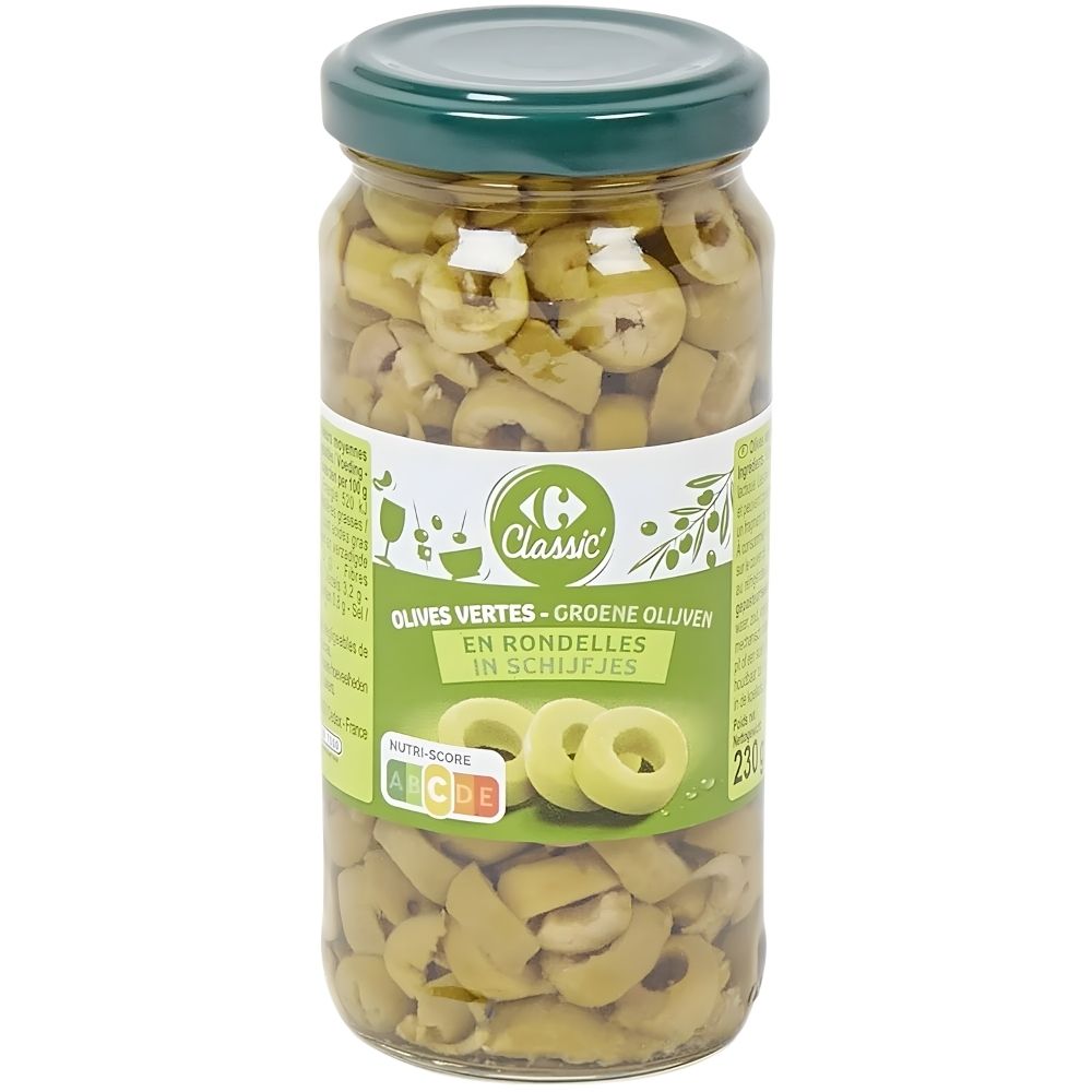 [413678] Olives Vertes en Rondelles Carrefour 230g
