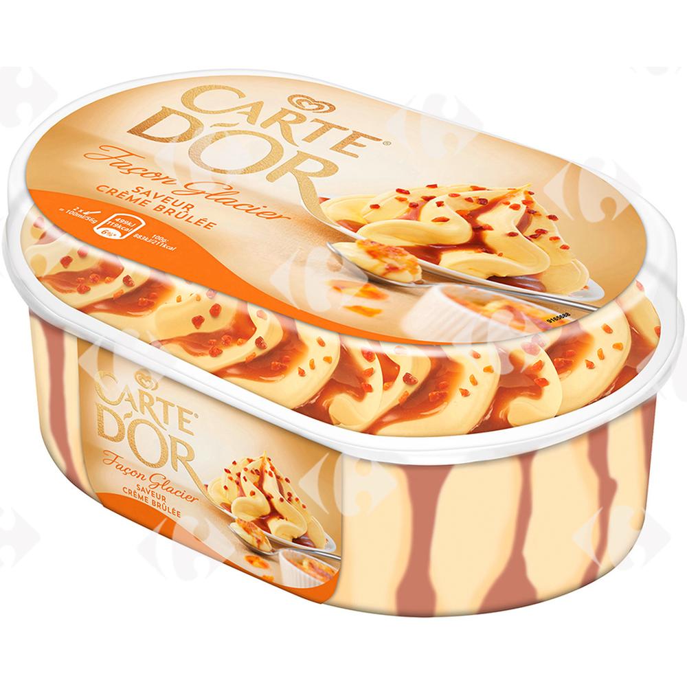 [614248] Crème Glacée Crème Brûlée Carte d'Or 900ml.