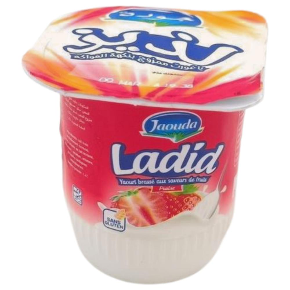 Yaourt à cuillère Brassé Fraise Ladid Jaouda 110g.