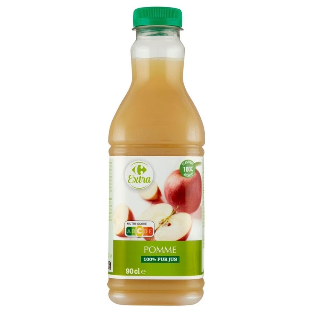 [708739] Pur Jus de Pommes en Bouteille Carrefour Extra 90cl