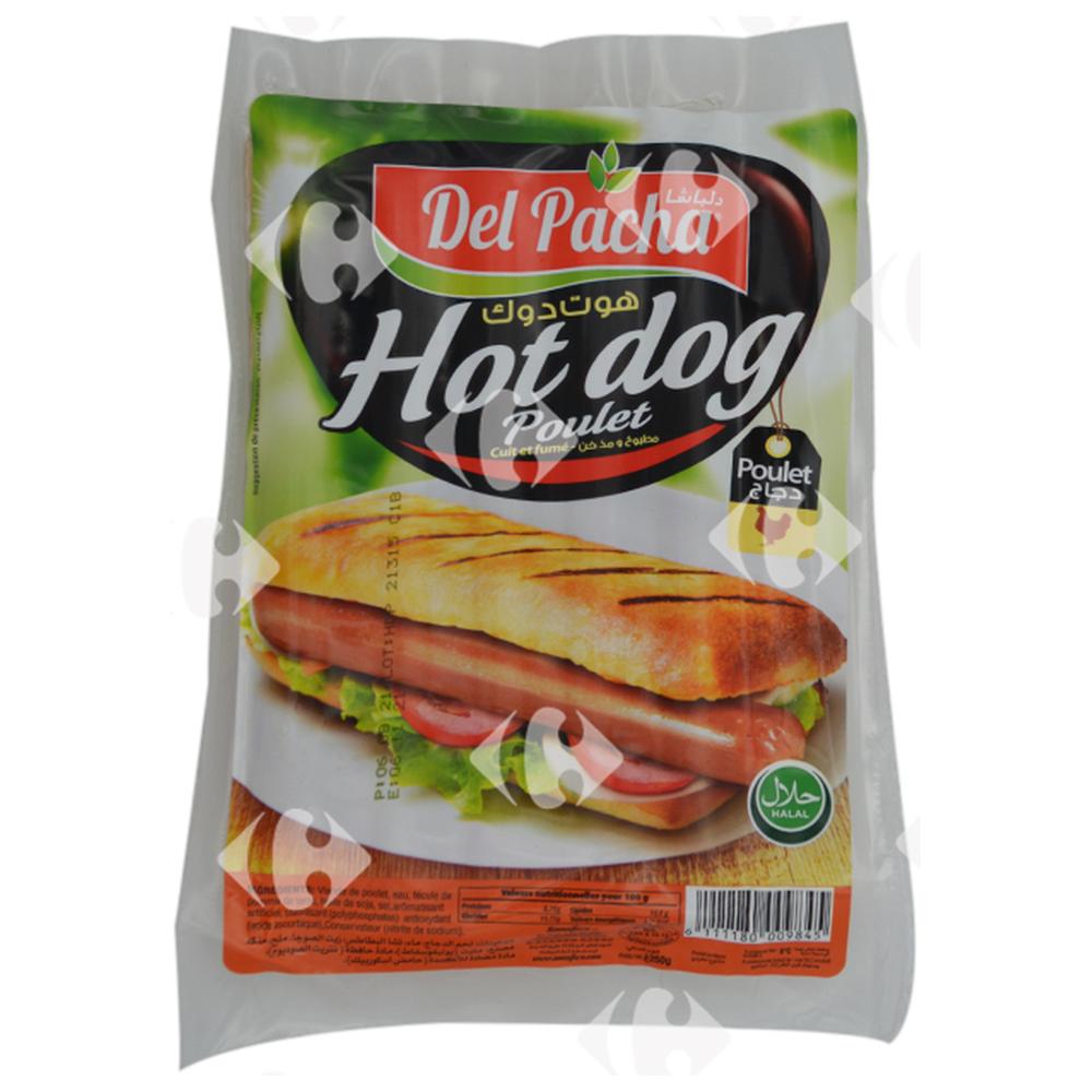 Hot Dog de Poulet - Charcuterie -Del Pacha 250g.