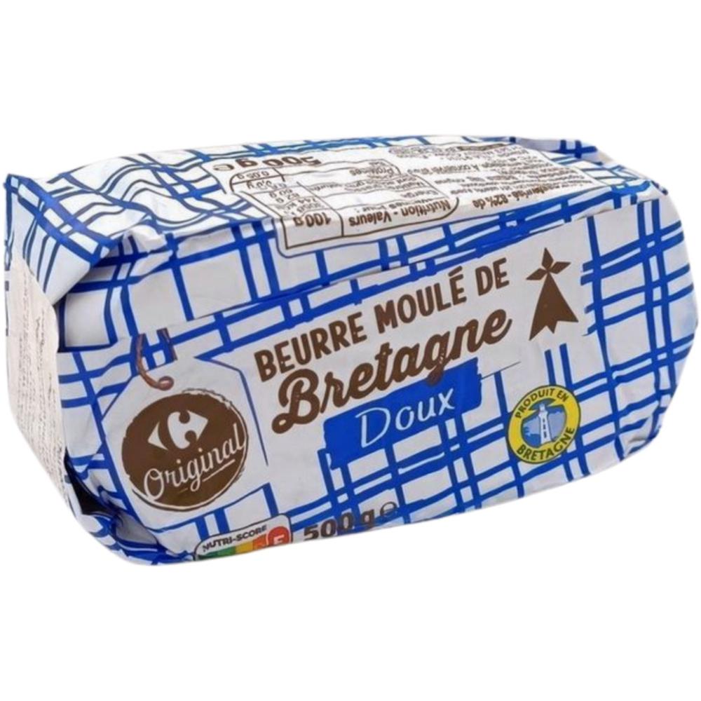 [644333] Beurre Doux de Bretagne Moulé Carrefour 500g