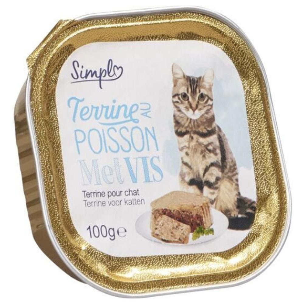 [375819] Pâtée pour Chat Adulte en Terrine au Poisson Simpl 100g