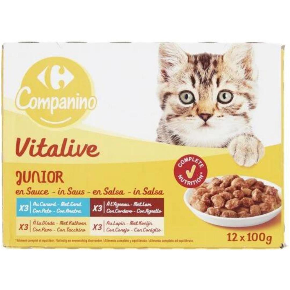 [704652] Pâtée pour Chat Junior Carrefour 12x100g