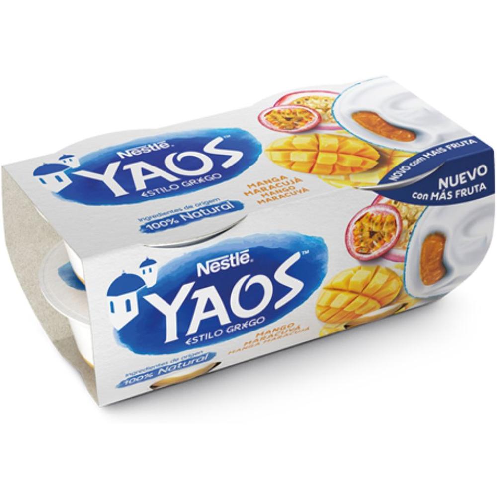 Yaourt à cuillère Grec Mangue Nestlé Yaos 4x110g.