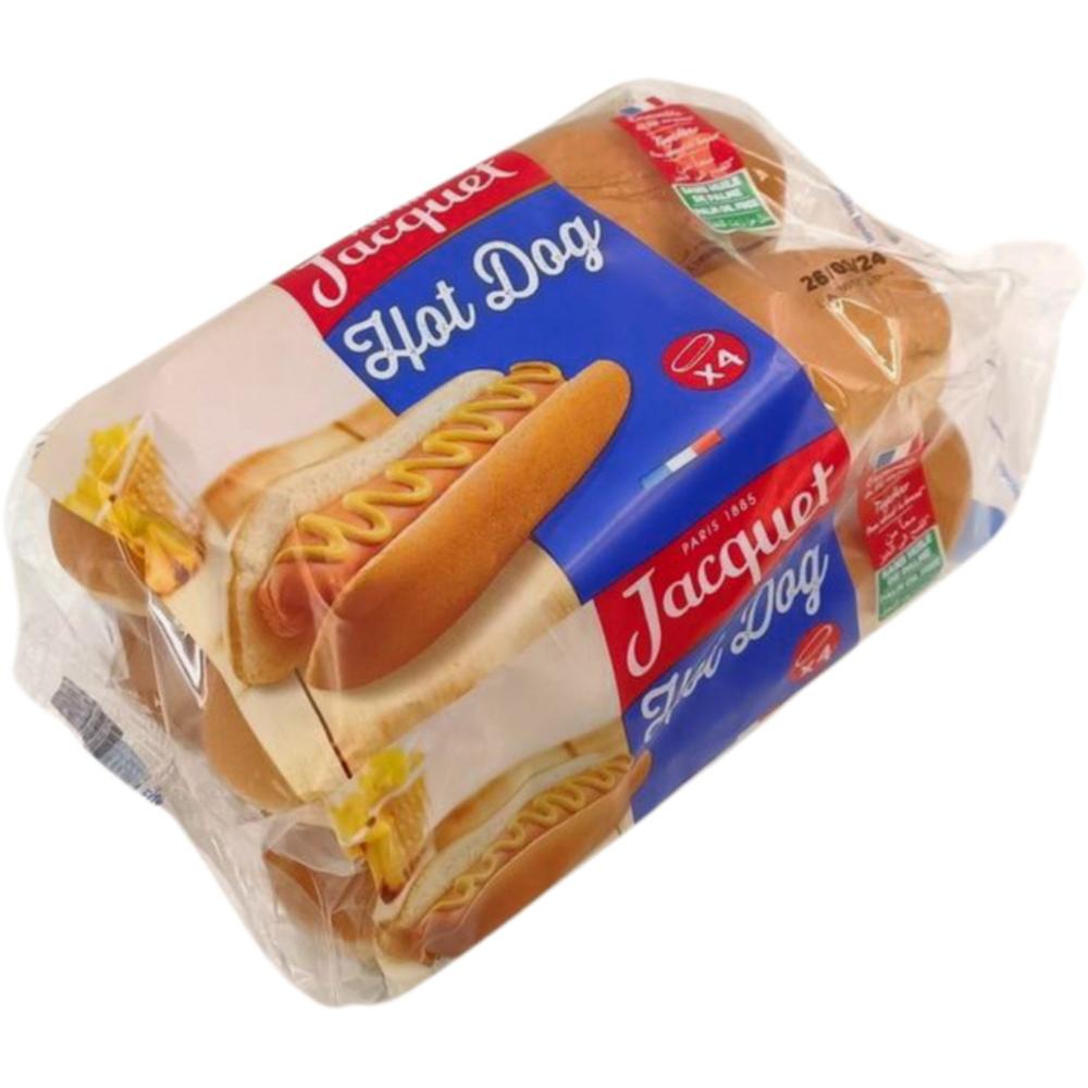 [361420] Pains Hot Dog Jacquet 4 pièces.