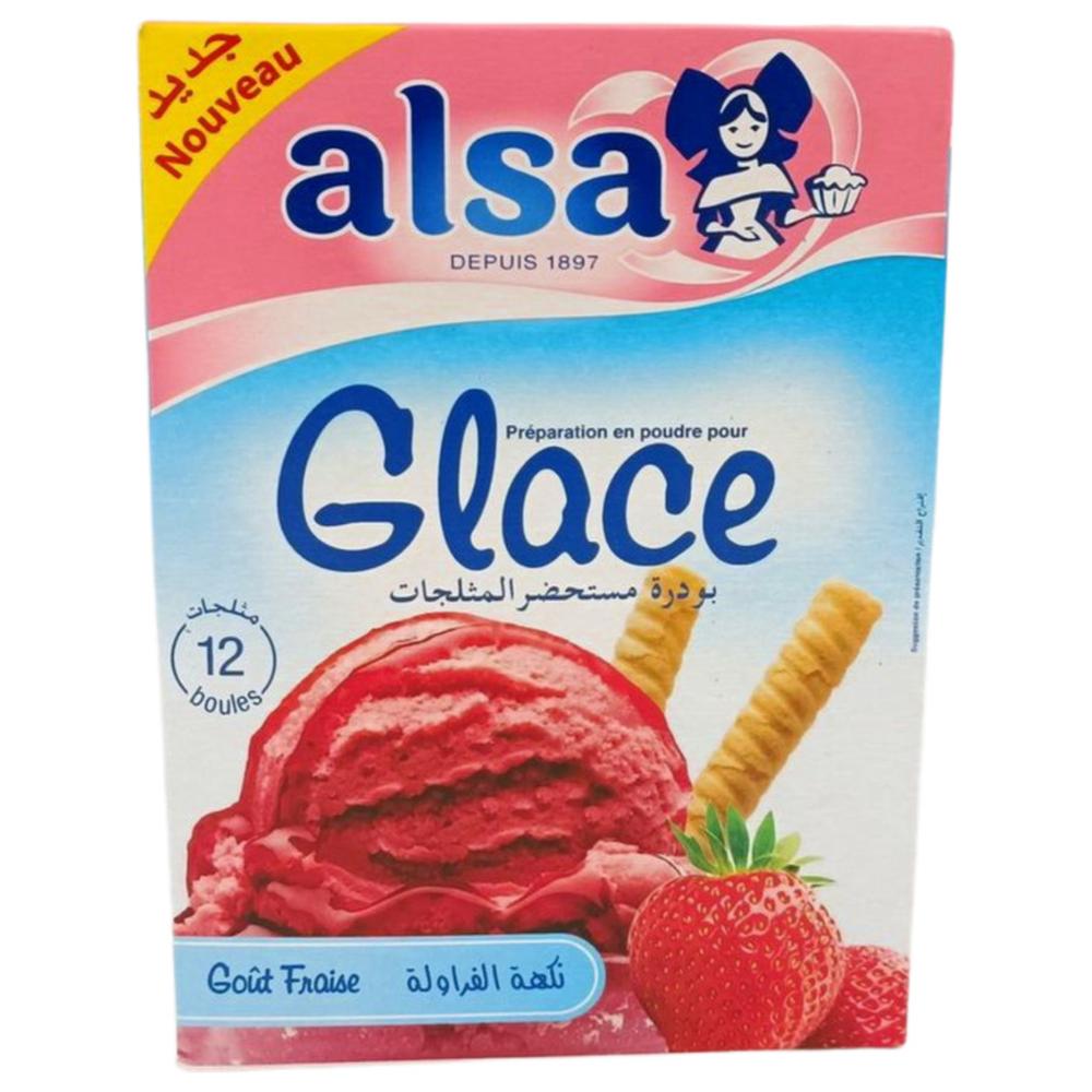 [706609] Crème Glacée Fraise à Préparer Alsa 100g.