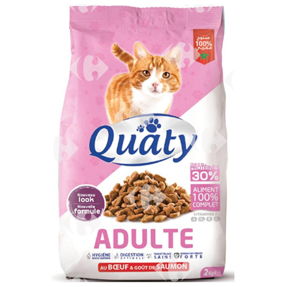 Croquettes au Bœuf et au Saumon pour Chats Adultes Quaty 2kg