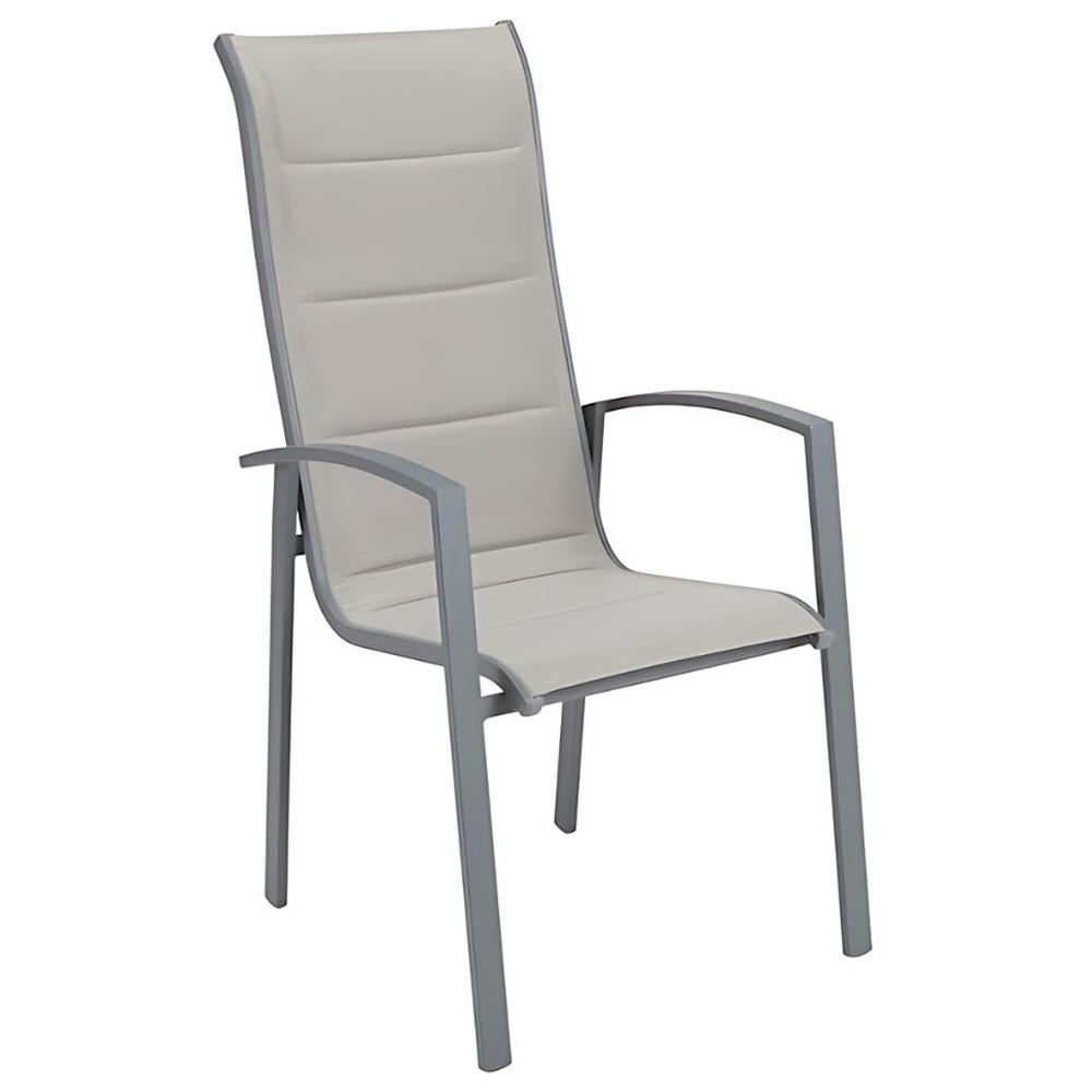 [660325] Fauteuil en Aluminium et Polyster 53x63x109cm