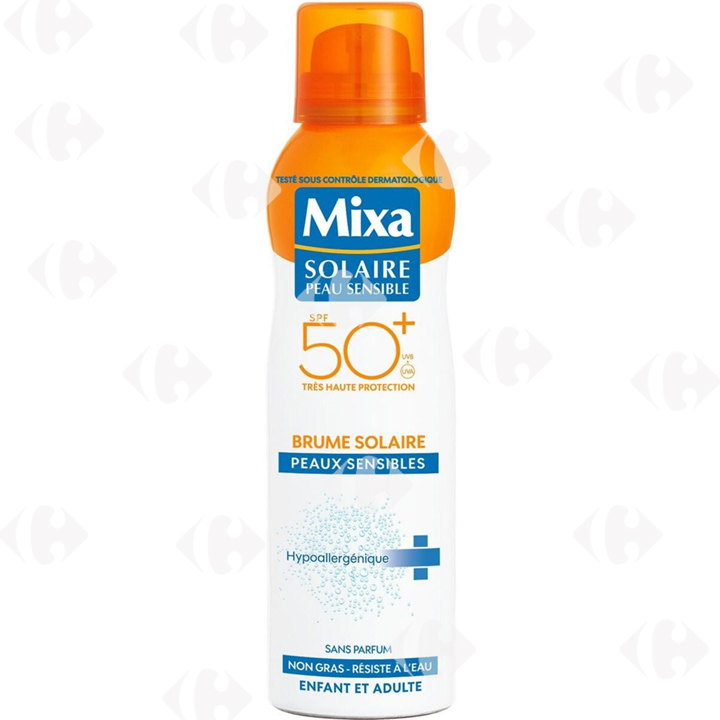 Brume très haute protection SPF 50Plus Mixa 200ml.