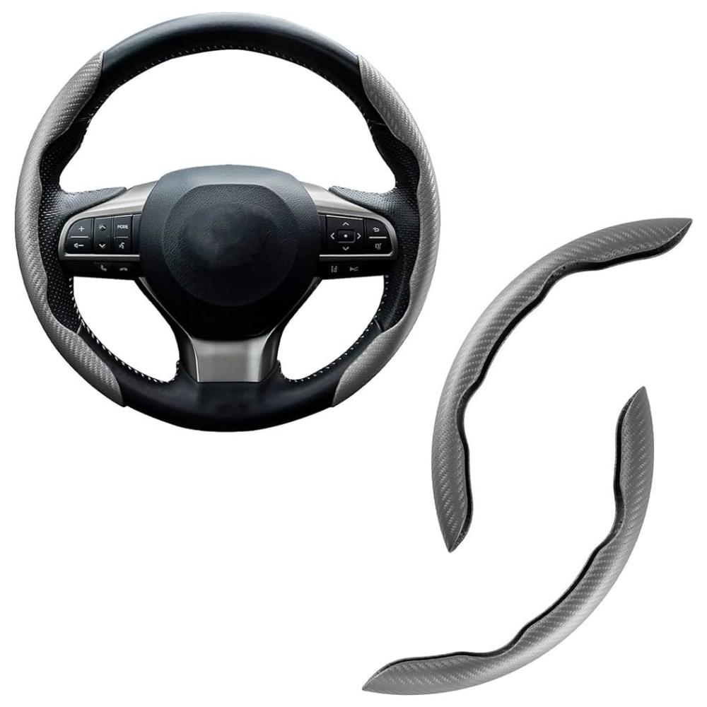 [717566] Cache Couvre Volant Gris pour Voiture