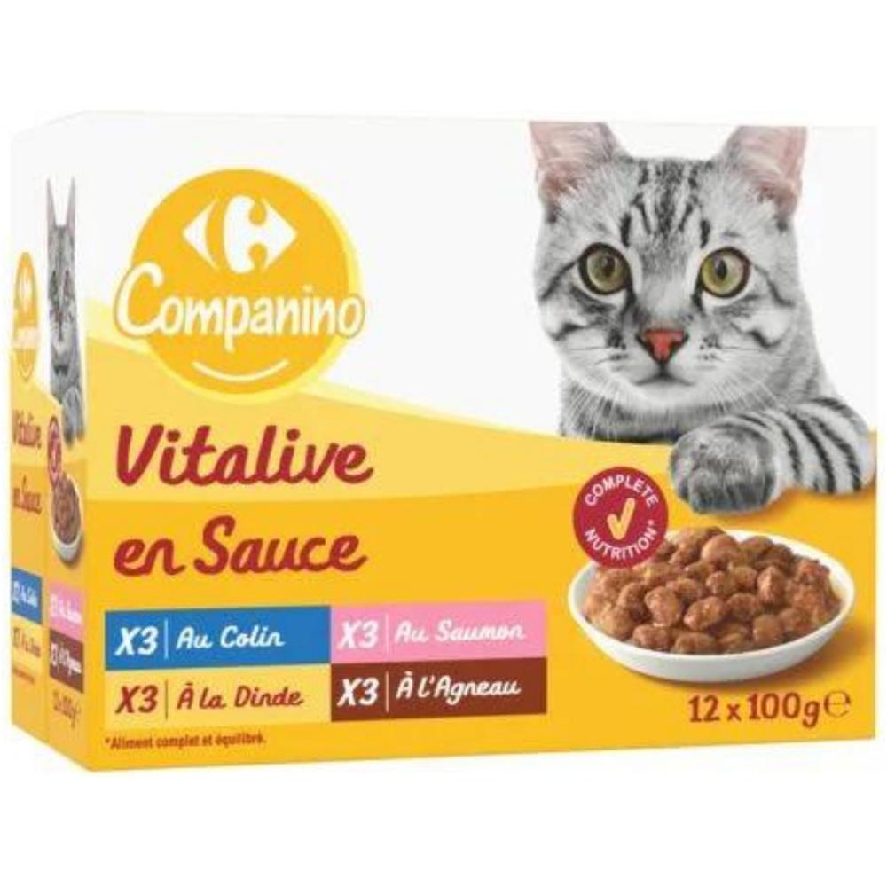 [709675] Pâtée pour Chats Carrefour Companino 12x100g