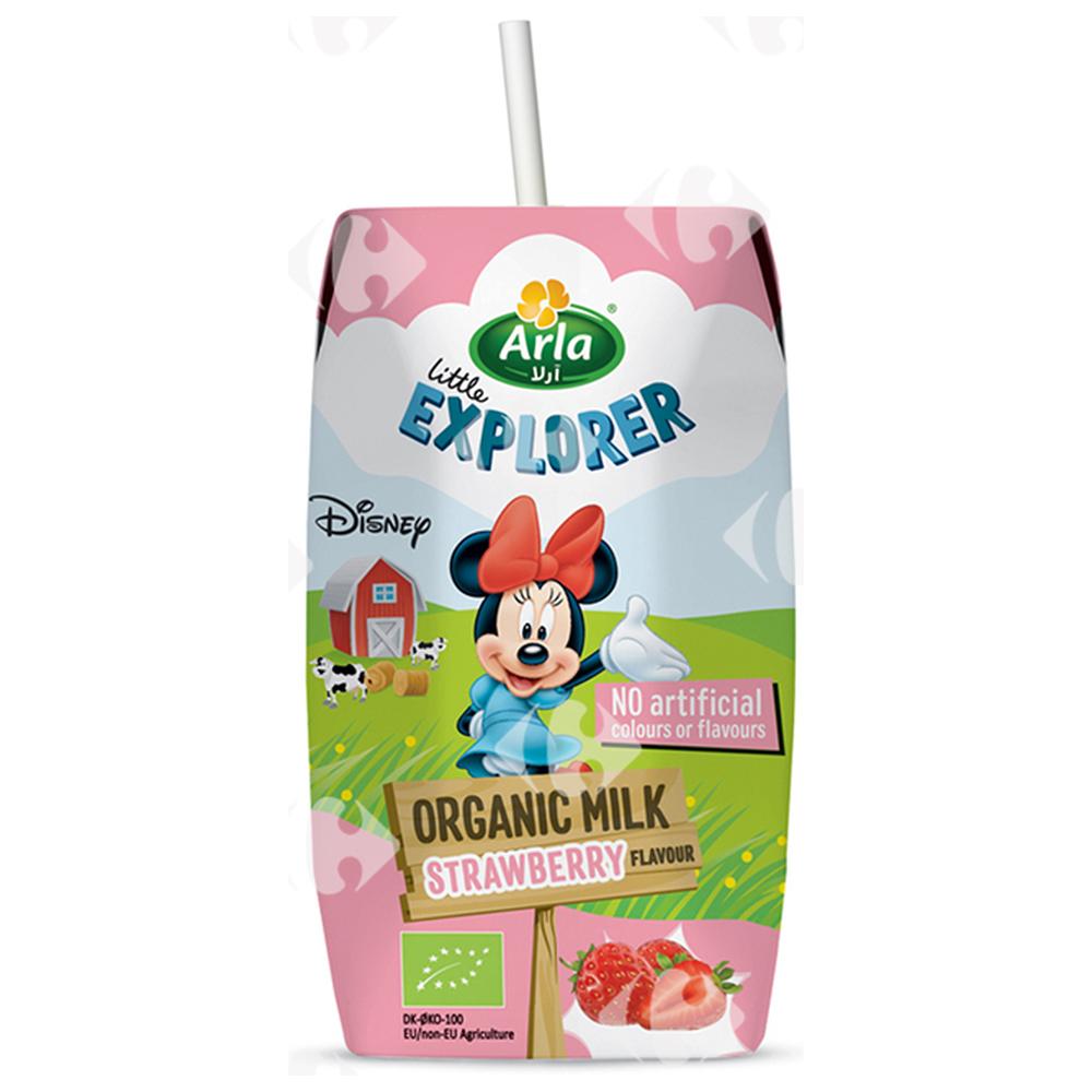 [635893] Lait Aromatisé Bio Fraise Explorer Arla 200ml