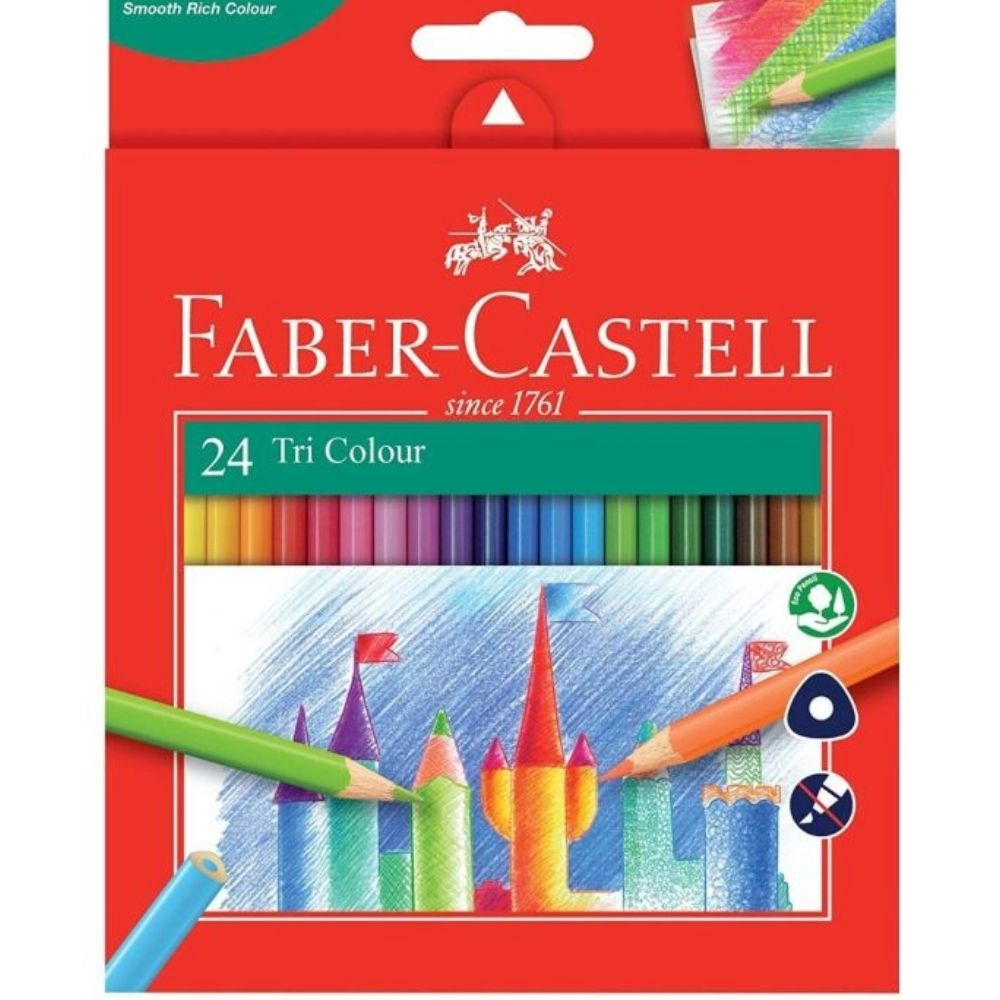 Crayons de couleur Tri Colour Faber Castell 12 Unités