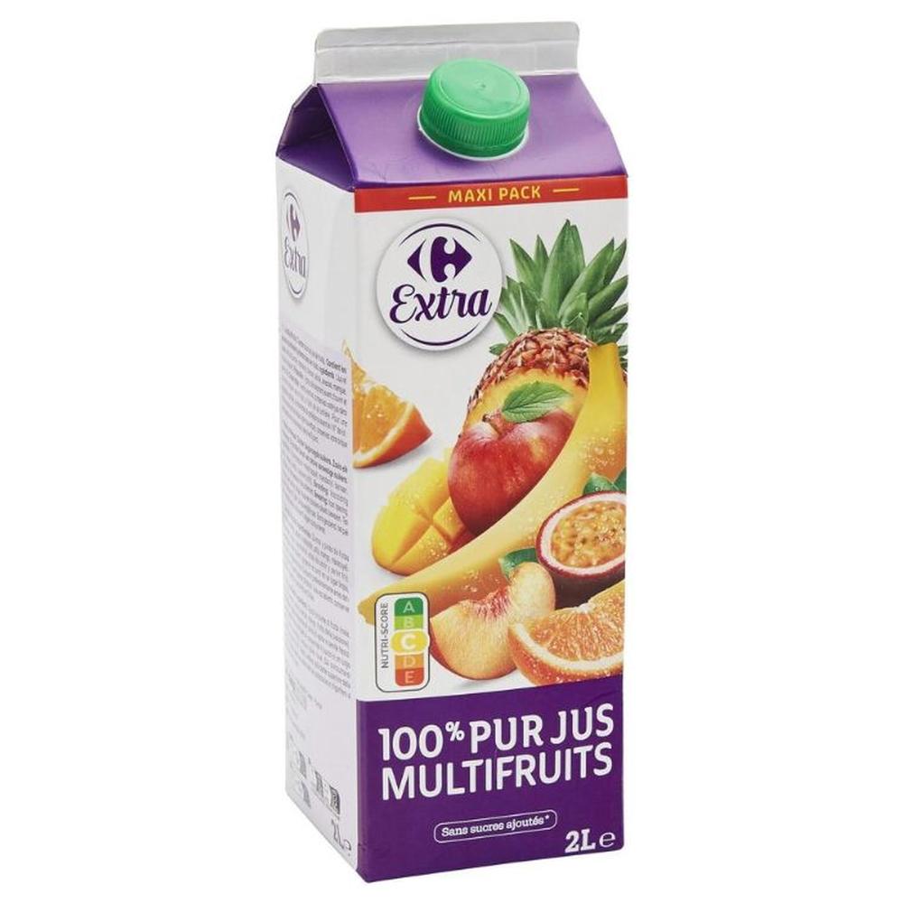 Jus Multifruits 100% Pur Jus Carrefour Extra 2L