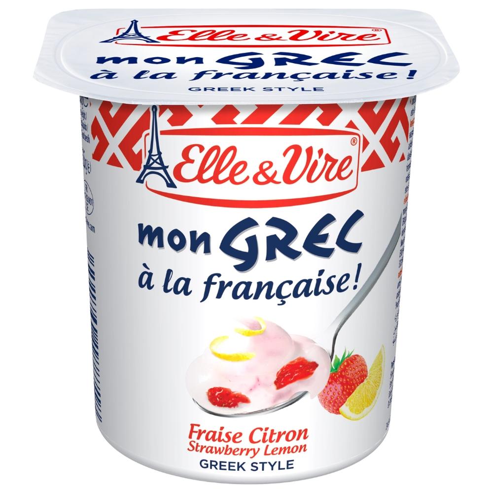 Yaourt à La Cuillère Fraise Citron Mon Grec Elle Et Vire 125g