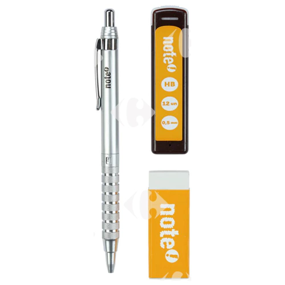 Porte-Mine avec 12 mines 0.5mm HB et Gomme Note