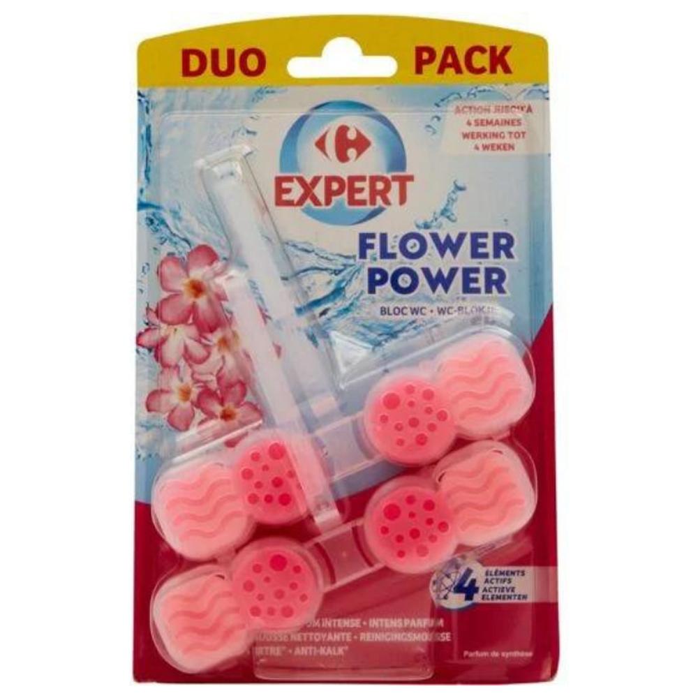 [638059] Blocs WC Flower Power Carrefour Expert 2 unités