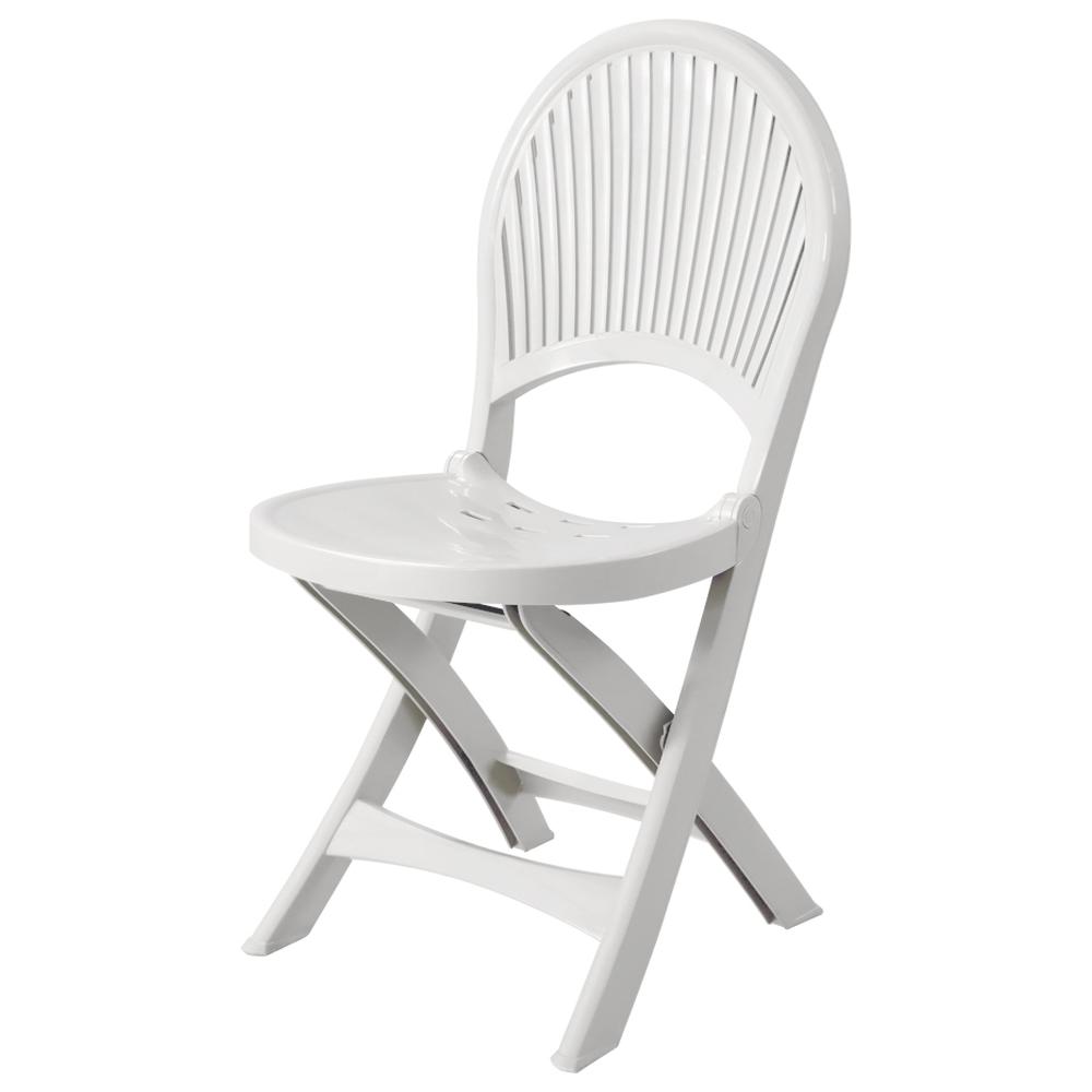 Chaise Pliante Bravo Blanche 43x42x86cm