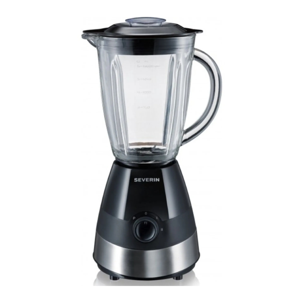 Blender en Verre Base Inox Severin 1,5L 550W.
