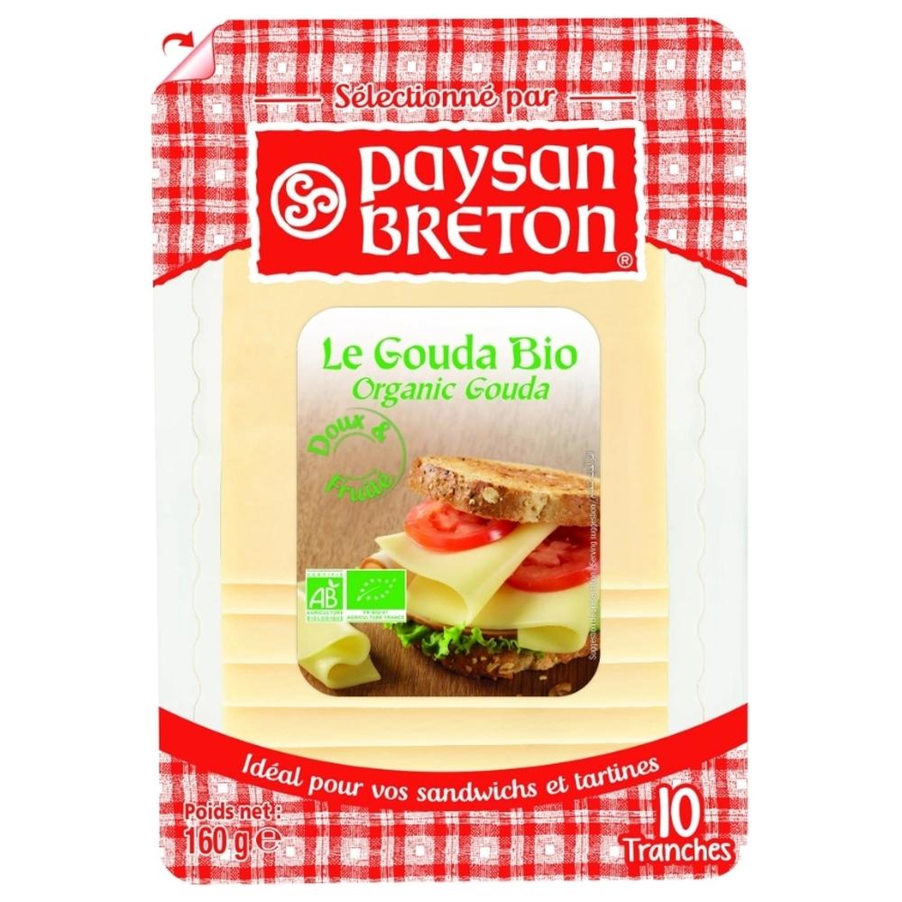 [694697] Fromage Gouda Bio Tranches Paysan Breton 10 tranches 160g