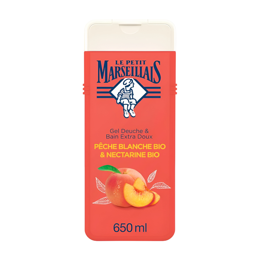 Gel Douche Pêche Blanche et Nectarine Le Petit Marseillais 650ml.