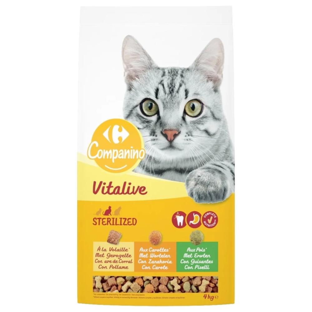 [721487] Croquettes pour Chat Stérilisé Lapin et Légumes Carrefour Companino 4kg