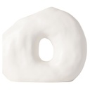 Vase Kasa en Céramique Blanc à Un Trou 18cm