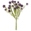 Tige Artificielle Fleurs Boule Violet Kasa 40cm